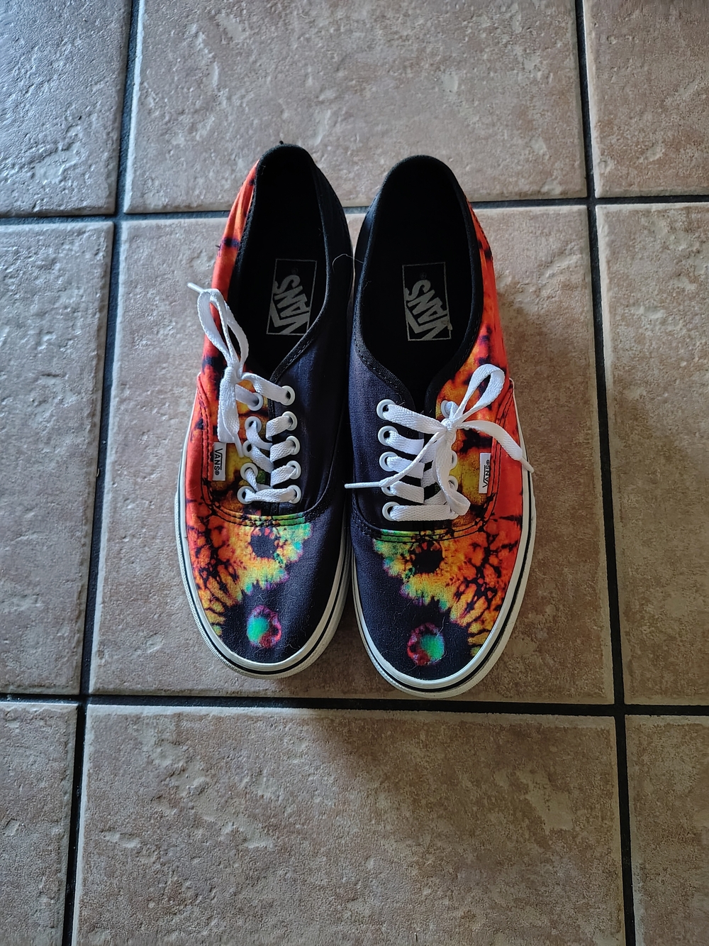 Vans Tie-Dye Authentic Sneakers - Black & Multicolor
